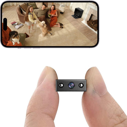 HyperionFlo Essentials Hidden Spy Mini Camera 1080P Security Camera, Wireless Wi-Fi Small Indoor Camera with Motion Detection & Night Vision