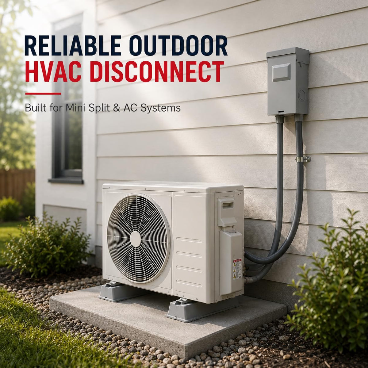 HyperionFlo Essentials 6-Pack 60A Non-Fused AC Disconnect Boxes, Pull-Out HVAC Disconnect Switches for Outdoor Air Conditioner Units