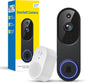 SearByte 1080P Wireless Video Doorbell Camera, Battery Powered with Color Night Vision, 2-Way Audio, Motion Alerts, 2.4GHz Wi-Fi