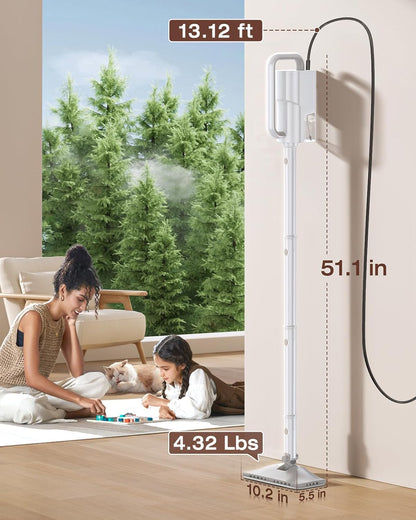 Steam Cleaner, 10-in-1 Detachable Handheld Steam Mop for Multi-Surface 350ml Tank,10s Heat-Up,248°F Steam Cleaner,2-Level Control,Swivel Head for Carpet,Floor,Tiles,BBQ grill,Car Accessories