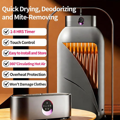 Portable Clothes Dryer, Mini Portable Dryer Machine with Remote Control and Dry Bag, 3 Modes, Time Setting, for Home, Travel, RV, Apartment, Bathroom and Small Spaces
