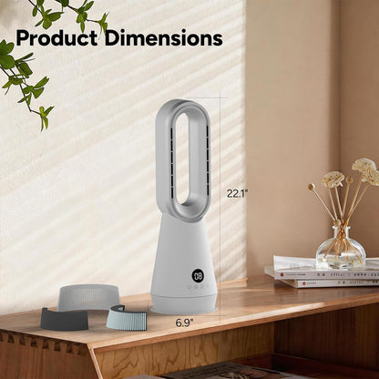 Bladeless Heater Fan with Air Purifier,22" 3-in-1 Fan Heater ComboFaryuan Bladeless Heater Fan with Air Purifier,22" 3-in-1 Fan Heater Combo
