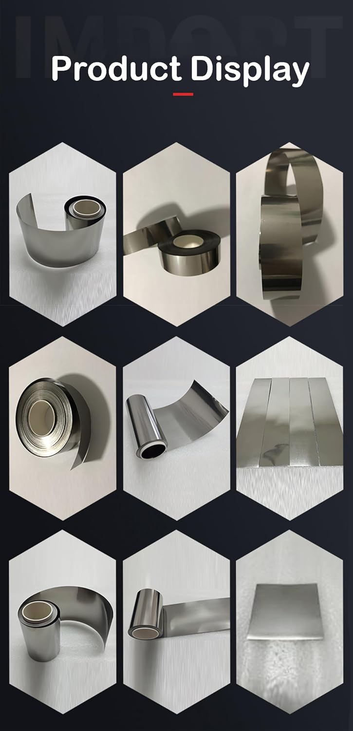 TA1 high Purity Titanium foil 0.03mm Titanium Metal foil 100mm Wide x 1000mm Long, high Temperature and Corrosion Resistant, Suitable for Industry, Scientific Research, Electronics and Other Fields.