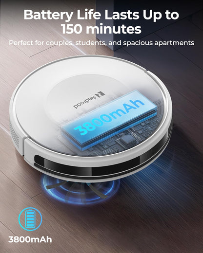 Robot Vacuums,10KPa Robotic Vacuum Cleaner with Mapping,Lidar Navigation&Obstacle Avoidance,150mins Robot Vacuum with App/Alexa/Remote,Tangle-Free Pet Hair,Self-Charging for Hard Floor/Carpet