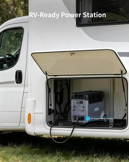 ABOK Ark3600 Portable Power Station with 3×200W Solar Panels 3840Wh LiFePO4 Battery, 3600W AC Output, Expandable to 11520Wh, 15 Outlets, Solar Generator for Home Backup, RV, Camping
