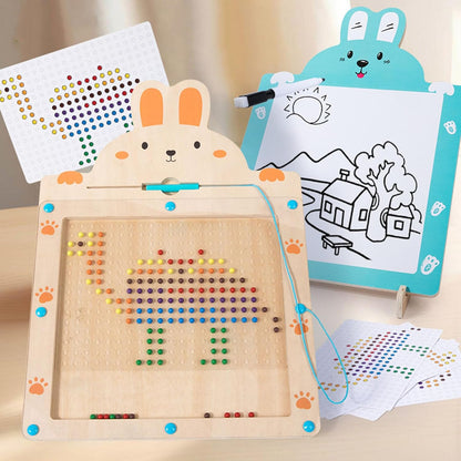 ZQsmgs Magnetic Bead Drawing Board – Concentration Training STEM Toy