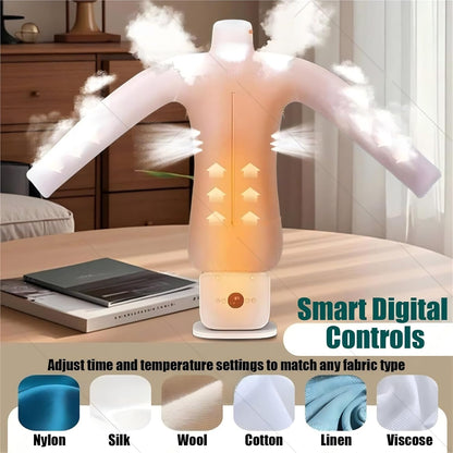 Automatic Steam Iron - Hands-Free Ironing Machine, 2-in-1 Steam & Hot Air Dryer, Quick Drying in 10 Minutes for Effortless Garment Care