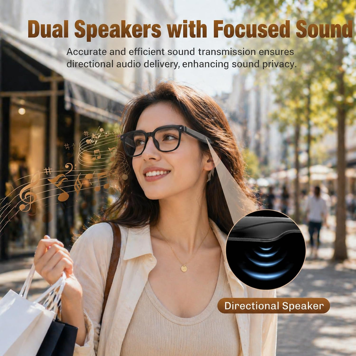 Plunthorn AI Smart Glasses | 4K Camera, Real-Time Translation, AI Assistant, Bluetooth & Open-Ear Speakers