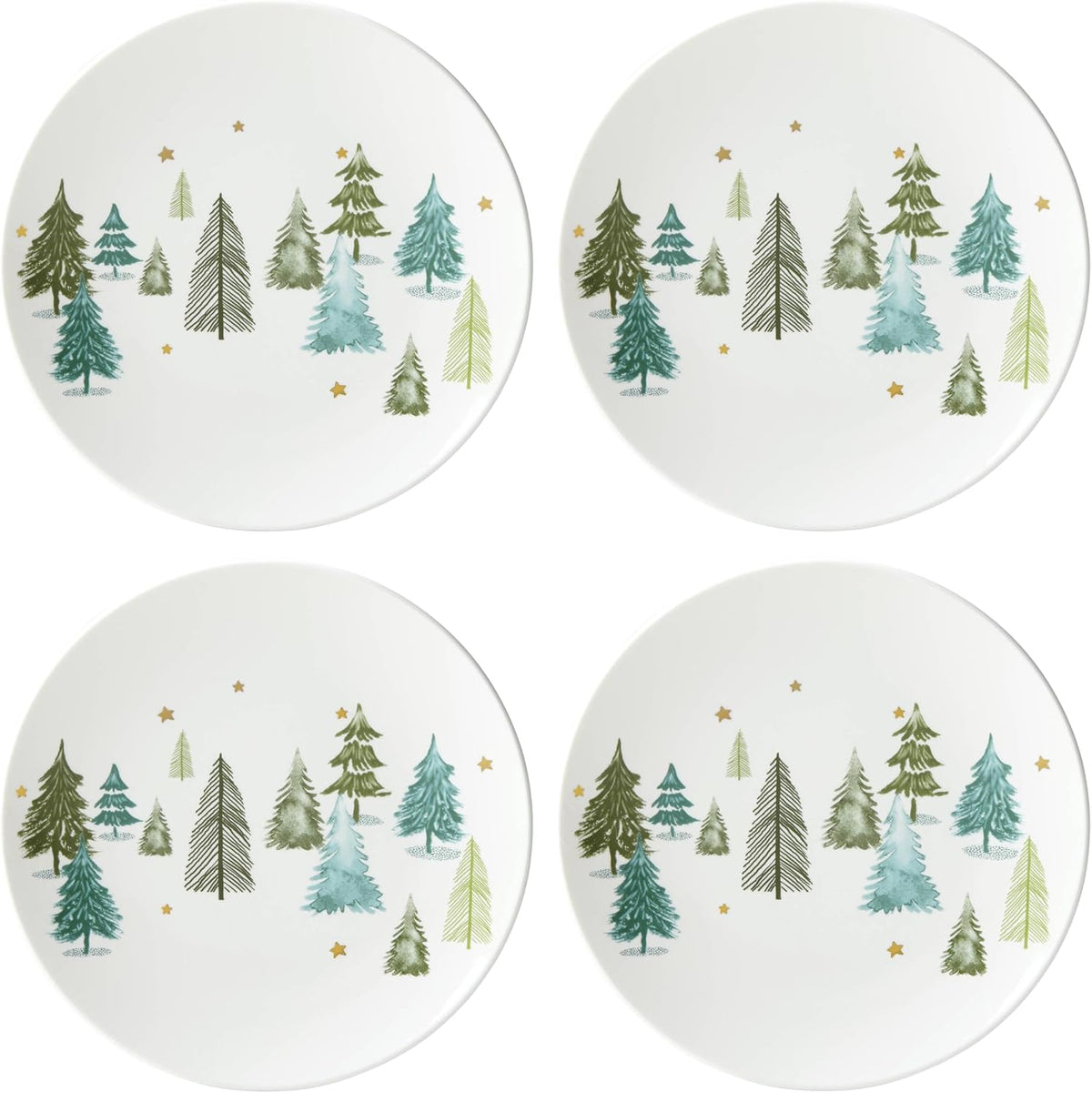 Lenox Balsam Lane Porcelain 12-Piece Christmas Dinnerware Set for 4 ceramic, dishwasher safe, microwave safe | plates and bowls sets for kitchen and dining | 10.5 inch plate