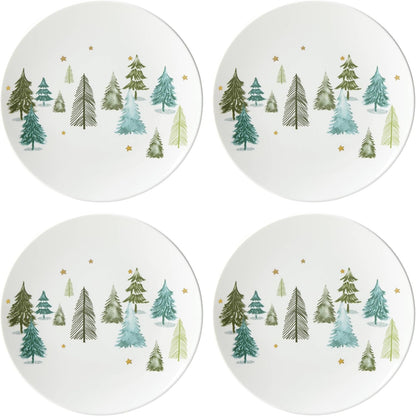 Lenox Balsam Lane Porcelain 12-Piece Christmas Dinnerware Set for 4 ceramic, dishwasher safe, microwave safe | plates and bowls sets for kitchen and dining | 10.5 inch plate