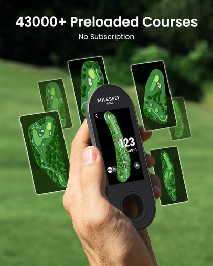 MiLESEEY GeneSonic Pro Golf GPS Speaker with 43K+ Courses No-Subscription Detachable GPS Handheld Rangefinder, MagLock, Color Touchscreen, Visual & Audible Yards, Layup/FCB/Hazard, 15H Battery, IP67