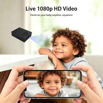 HyperionFlo Essentials Hidden Spy Mini Camera 1080P Security Camera, Wireless Wi-Fi Small Indoor Camera with Motion Detection & Night Vision