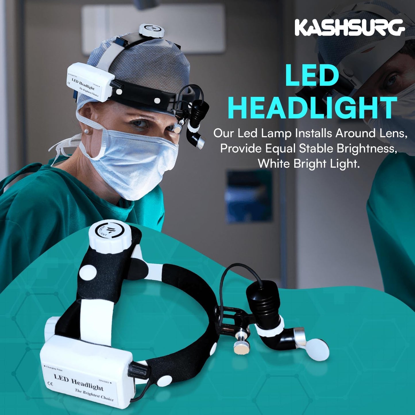10 Watt ENT Surgical LED Headlight for Doctors Hospital and Multi Purpose (Adjustable Focus of Light).