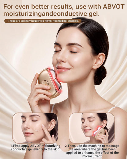 Red Light Gua Sha Tool for Face with 7 Light Modes, Heat & Cooling Electric Gua Sha & Face Massager for Daily Skincare, Facial Massage & At-Home Care