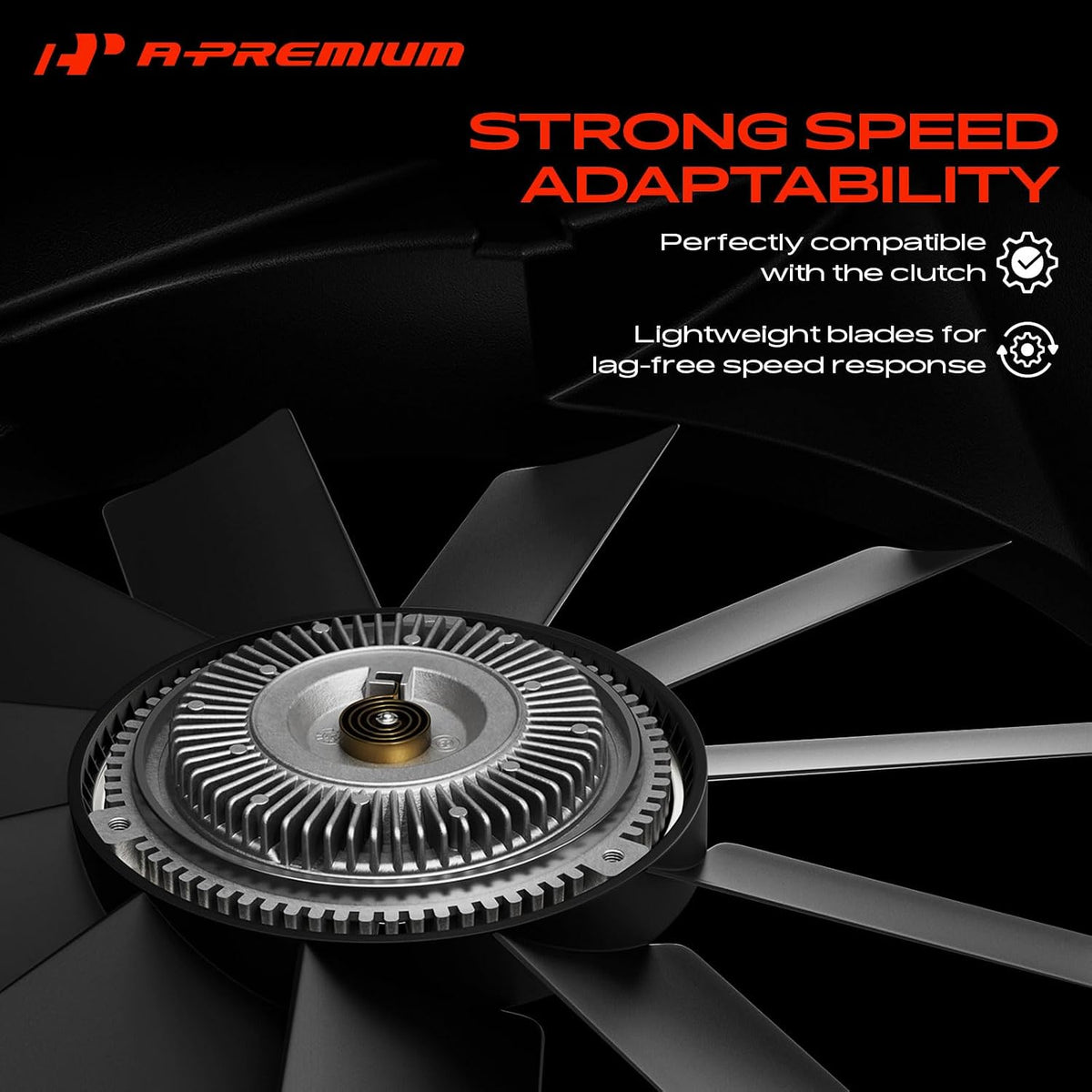 A-Premium Engine Radiator Cooling Fan Blade | 7-Blade Front-Side Replacement for Toyota 4Runner, T100, Tacoma & Tundra V6 3.4L