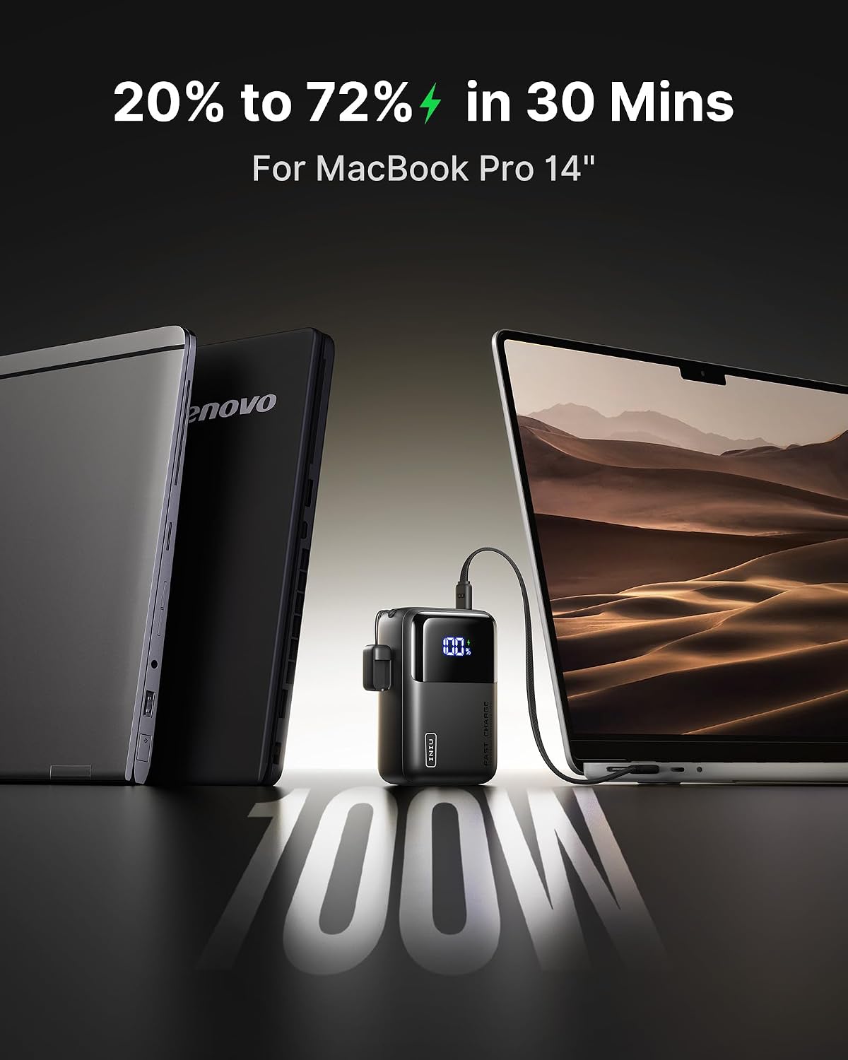 Batería Externa para Portátil INIU, la más pequeña de 25000mAh con Carga Rápida de 100W