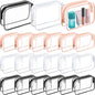 60 Pcs Clear Makeup Bags Bulk Travel Toiletry Bag 7 x 5.5 x 1.6 Inch PVC Zipper Pouch Waterproof Plastic Cosmetic Case Portable Organizer for Women Summer Bathroom (Classic Color)