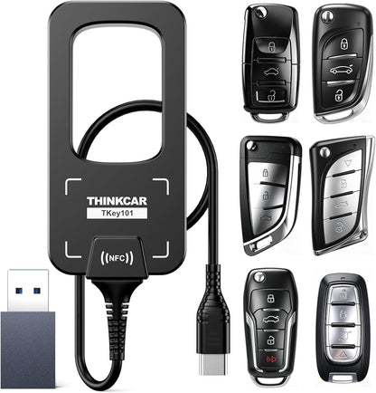 THINKCAR TKEY101 Key Fob Replacement Kits for Vehicles Keyless Entry Remote Control with 3 Button Keypads, OE Quality, Work with THINKSCAN 689, THINKSCAN 689BT Scan Tool