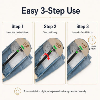 Tang's Heavy Duty Pant Stretcher for Jeans, Adjustable Waistband Stretcher 30 to 59 Inches, Solid Wood and Aluminum Alloy Waist Expander for Men and Women, Pants, Shorts and Skirts