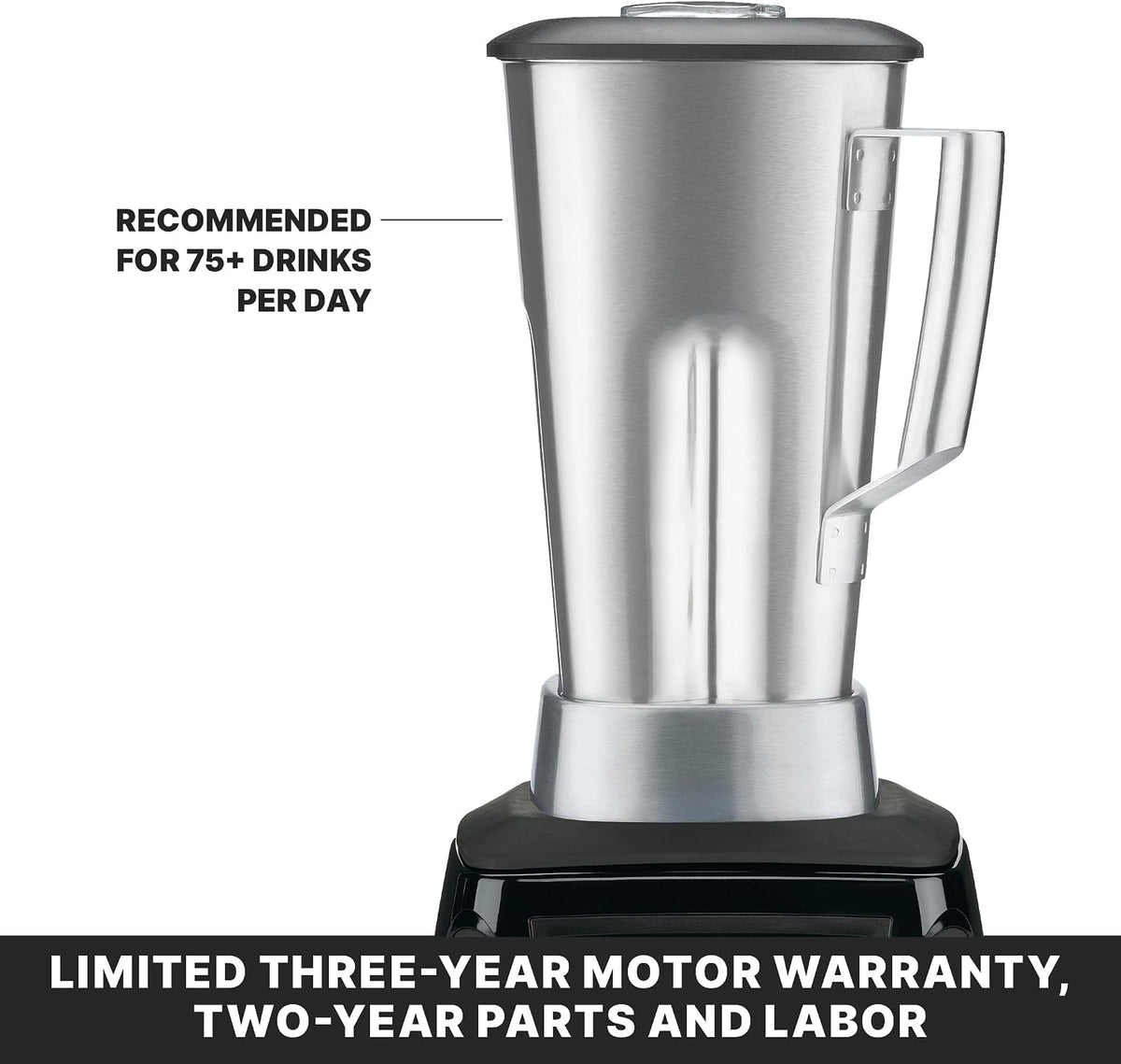 Waring Commercial MX1200XTS 3.5 HP Blender with Variable Speed Dial Speed Controls and a 64 oz. Stainless Steel Container, 120V, 5-15 Phase Plug