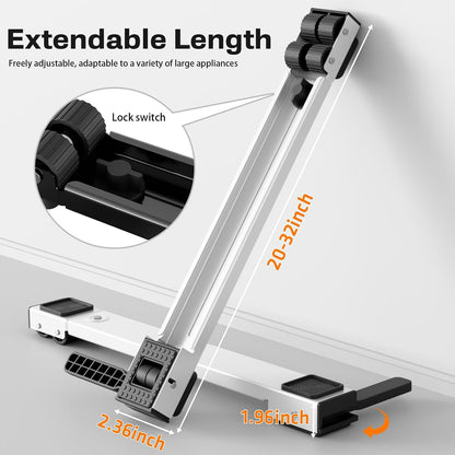 HyperionFlo Essentials Heavy Duty Appliance Rollers Adjustable 20–32 in