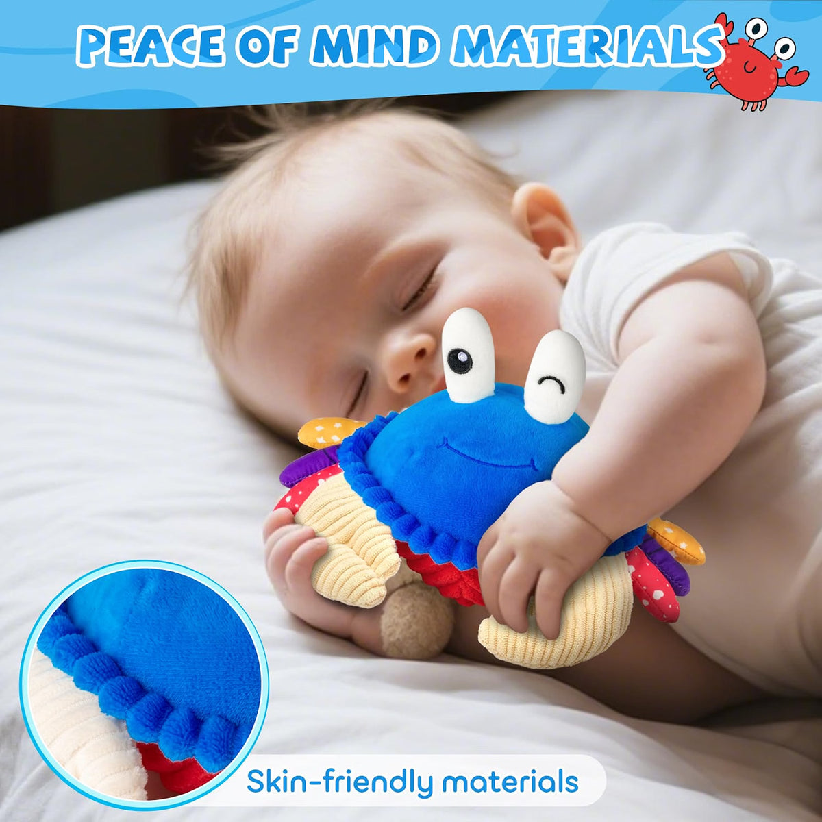 SAIMAND Interactive Crawling Crab Baby Toy with 40 Songs & Recording