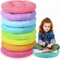 CroBlissful 8 Pcs 16 Inch Floor Cushions for Kid Classroom, Bright Color Flexible Seating for Classroom Elementary, 3.15 in Thick Round Floor Pillow, Back to School Furniture for Daycare Preschool