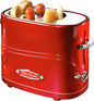 Nostalgia 2-Slot Hot Dog & Bun Toaster Retro Red