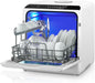 Countertop Dishwasher with Delay Start, 5+1 Wash Programs No Installation Needed, 360° Dual Spray, 167° High-Temp Wash, 5L Built-in Tank