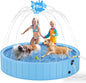 YSJILIDE 2-in-1 Dog Pool & Splash Pad, 63" x 63" x 12", Foldable Sprinkler Swimming Pool for Large Dogs, Kids & Pets, Non-Slip Outdoor Backyard Pool
