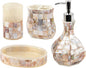 Milano Mother of Pearl 4 Piece Resin Bathroom Accessories Set