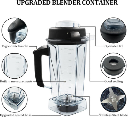 Cittiwo 64oz Tall Blender Pitcher for VM G/Classic/Explorian Replacement Container Compatible with 5200 5000 5300 6300 VM0101 VM0103 VM0197 Classic/Explorian/Commercial Series etc