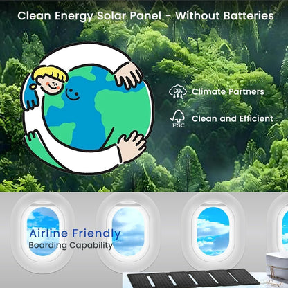 FlexSolar 40W Foldable Solar Panel Charger, USB-C USB-A & DC Outputs Waterproof portable solar charger for camping, hiking, backpacking; works with phones, power banks and tablets