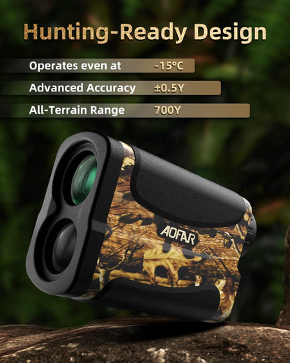 AOFAR HX-700N Hunting Rangefinder, 700-Yard Waterproof Archery Rangefinder with 6X Magnification, Range & Speed Modes, CR2 Battery, Carrying Case & Accessories