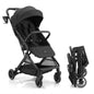 Gromast Compact Fold Baby Stroller, Lightweight Travel Toddler Stroller with One-Click Fold, UPF50+ Canopy, Cup Holder, UV Protected & Waterproof, One-Hand Folding, Black