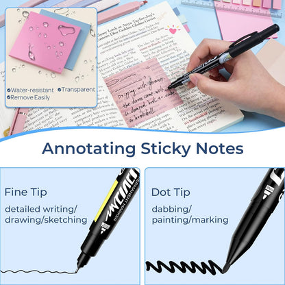 Nicpro 50PCS Cute Spiral Notebook Stationery Set for Women, A5 Notebooks with Mechanical Pencils, Gel Pens, Highlighters, Sticky Notes and Index Tabs