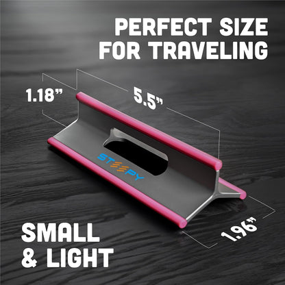 Steepy Portable Laptop Stand for Desk Adjustable Height, 13-17 Inch Devices Laptop Holder - Computer Stand for Cooling, Foldable, Portable, Ergonomic, Comfort, Slip-Proof, Sturdy Design, Universal Fit