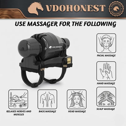 VDOHONEST Powerful Double-Speed Floating Action Full Body Massager, Corded Electric Handheld Percussion Massager, Black
