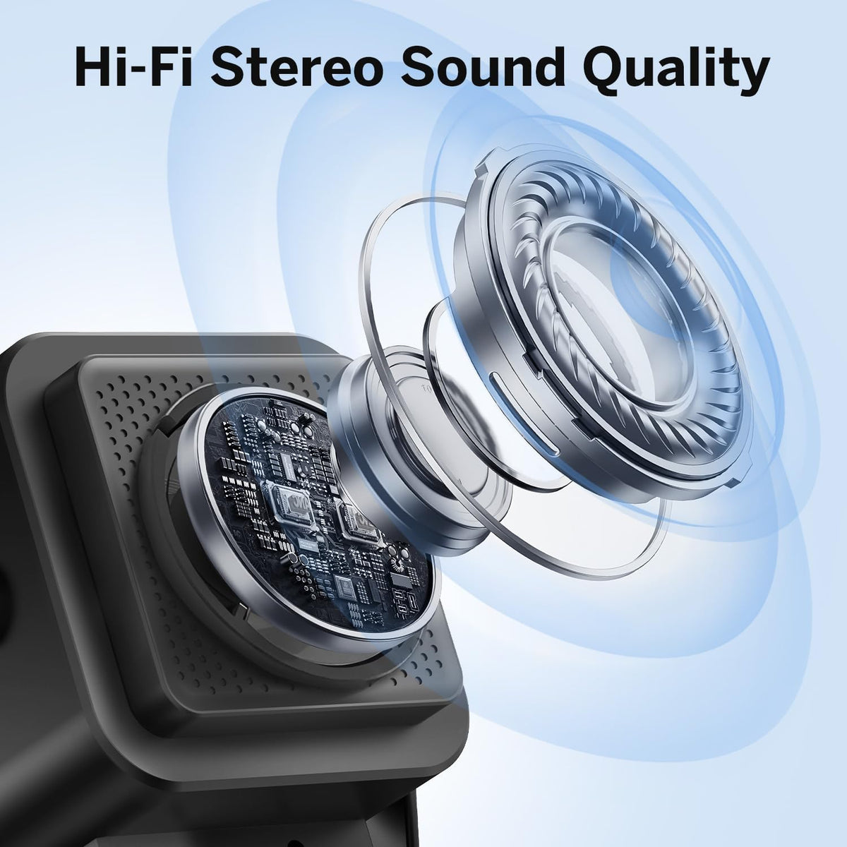 MILOUZ Wireless Induction Bluetooth Speaker with Phone Stand – 5-in-1 RGB Speaker for iPhone/Android/iPad (Black)