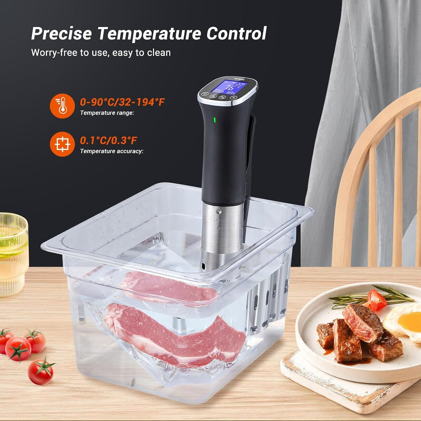 INKBIRD WiFi Immersion Circulator for Sous Vide, 1000W IPX7 Waterproof Precision Cooker with App Control