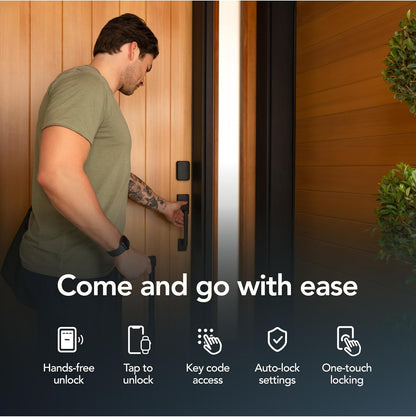 Schlage Sense Pro UWB Smart Deadbolt Lock, Hands-Free Unlock, Matte Black