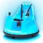 Kidzone Smart Bumper Car for Toddlers & Kids, 12V Electric Ride-On with APP & Remote Control, LED Lights, Bluetooth Music, 360° Spin, 66-Lb Capacity, Blue