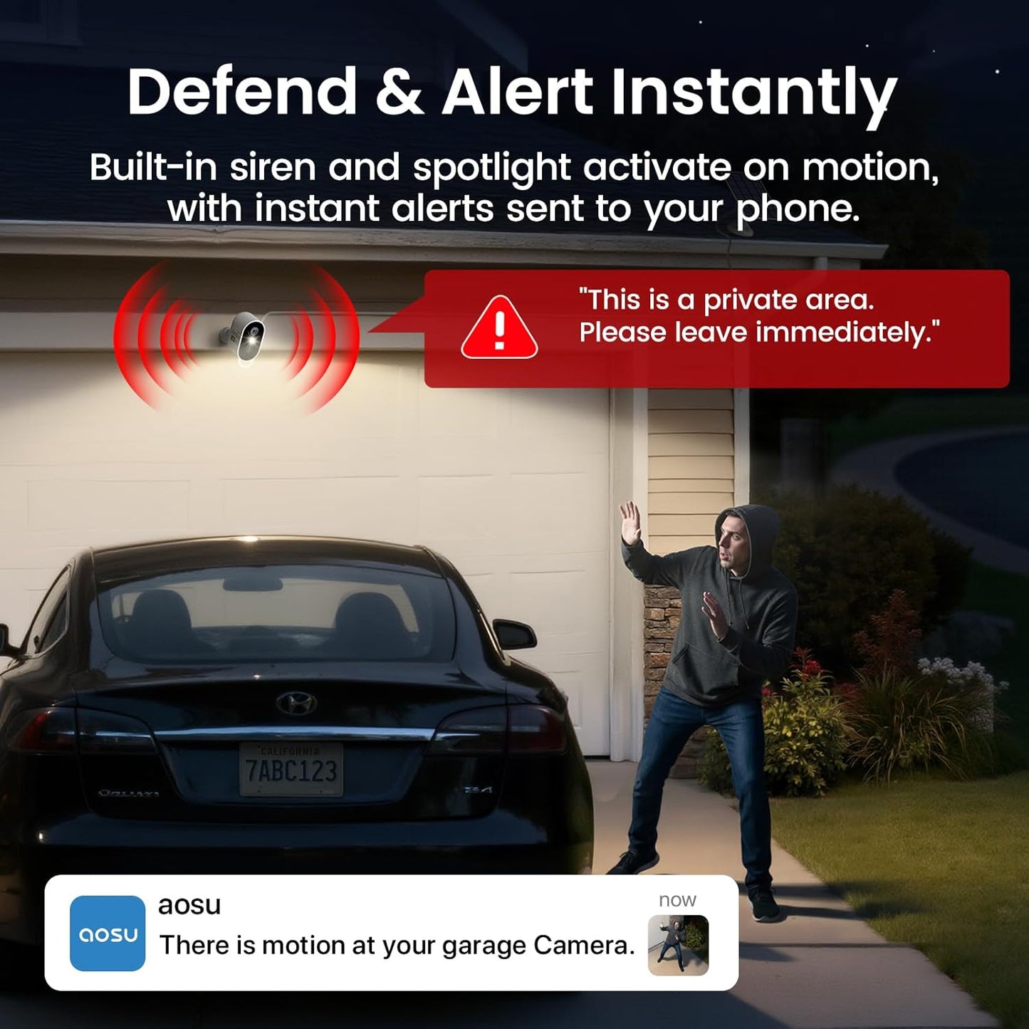 aosu 2K Solar Security Cameras Wireless Outdoor System, 6-Cam-Kit