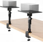 PEGZONE Clamp-on Speaker Stand Pair Heavy-Duty Desktop Speaker Mount Black