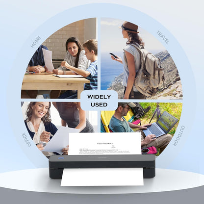 iDPRT MT610 Pro Portable Thermal Printer | Wireless Bluetooth Inkless Printer for US Letter & A4, 300 DPI