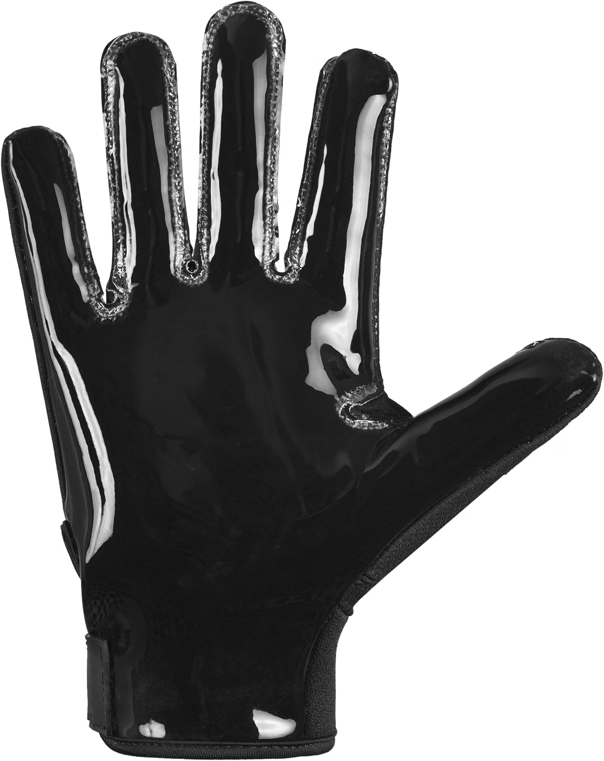 HyperionFlo Essentials Youth American Football Gloves, Wide Receiver Gloves with Tacky Silicone Grip Palm, Finger Protection, Youth Large, Matt Black