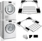 Washer Dryer Stacking Kit 29 inch - Universal Washer and Dryer Stacking Kit with Pull Out Drying Rack - Adjustable 29"/28"/27"/26"/25"/24" Stacking Kit with Ratchet Strap - Space-Saving
