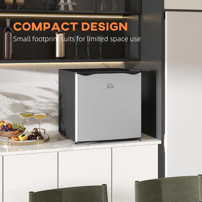 HOMCOM Mini Freezer Countertop Compact Upright Freezer 1.1 Cu.Ft Silver