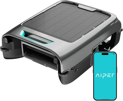 AIPER EcoSurfer S2 Solar Pool Skimmer Robot 24/7 Continuous Cleaning, Gray