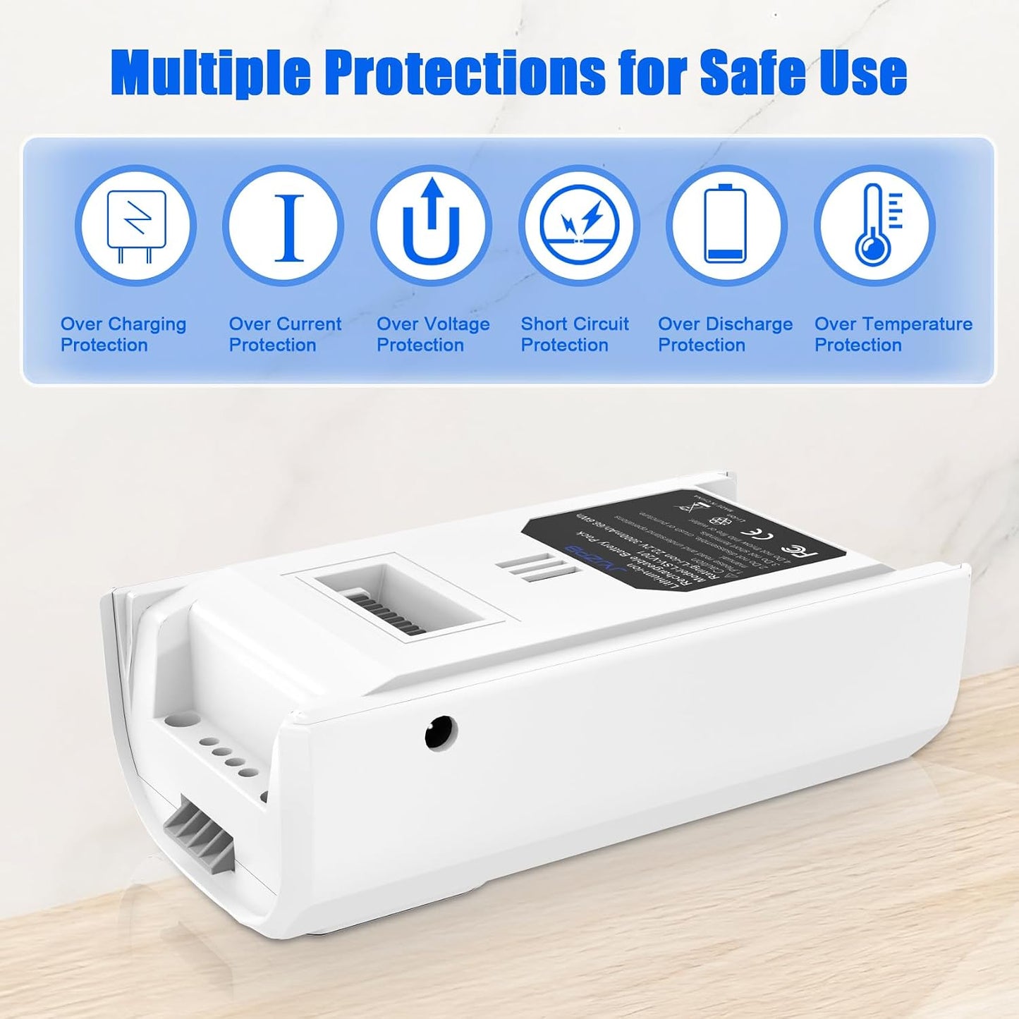 JYJZPB Replacement Battery for Levoit LVAC-200 LVAC200 LSV-V201-WUS Cleaner Upgrade High-Capacity Lithium ion Battery Compatible for LEVOIT LVAC 200 Cordless Stick Vacuum Cleaner 3000mAh 22.2V